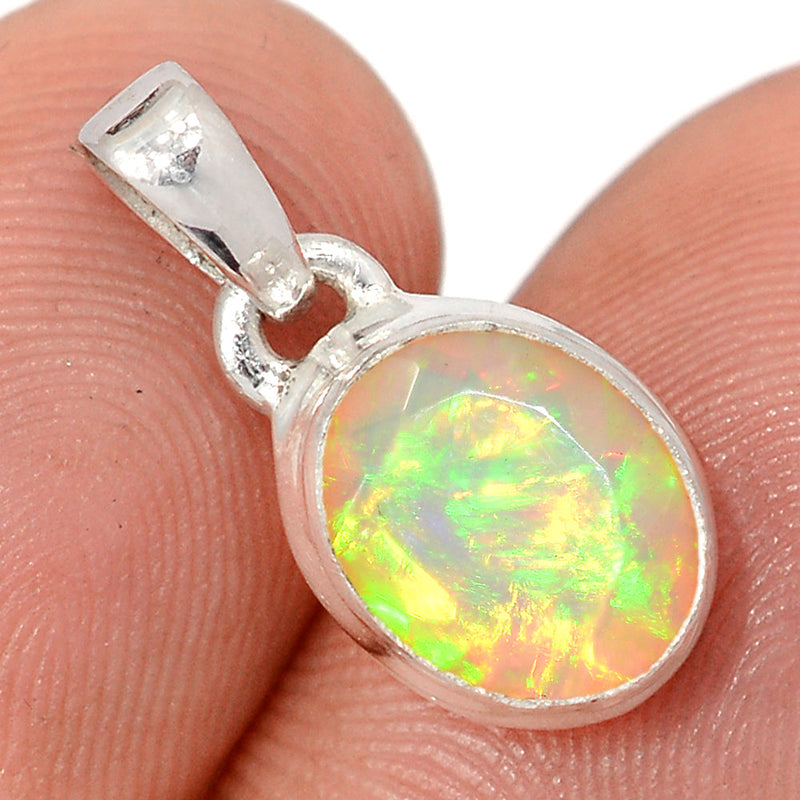 0.7" Ethiopian Opal Faceted Pendants - EOFP2347