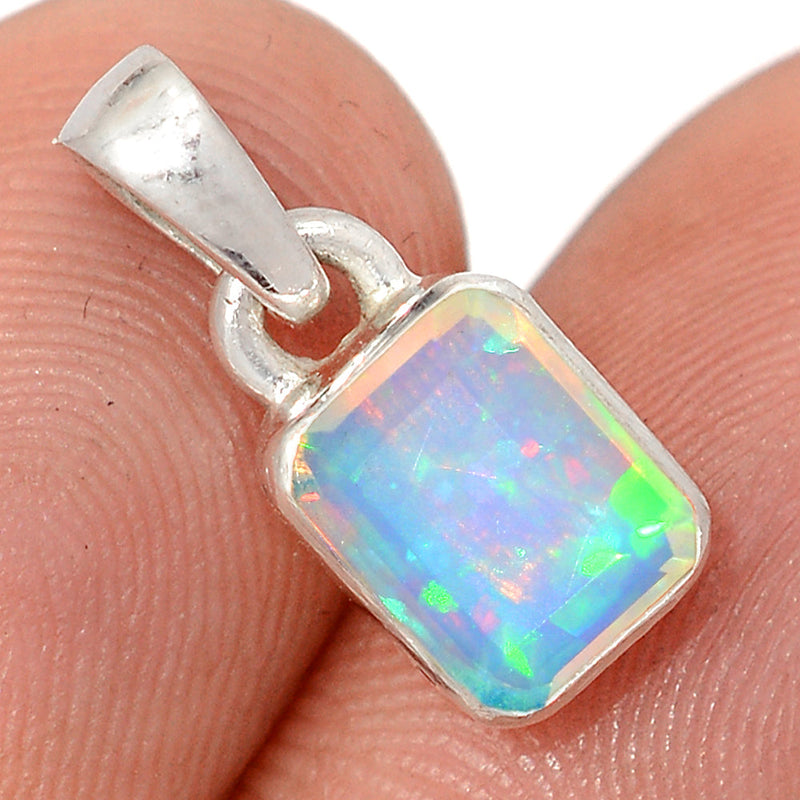 0.7" Ethiopian Opal Faceted Pendants - EOFP2349