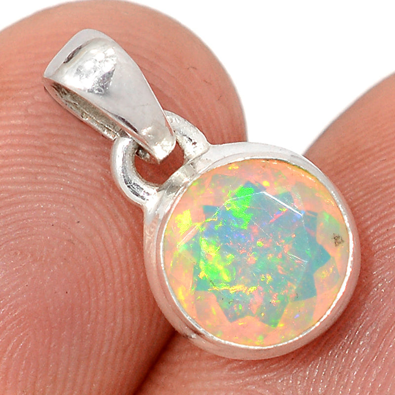 0.7" Ethiopian Opal Faceted Pendants - EOFP2350