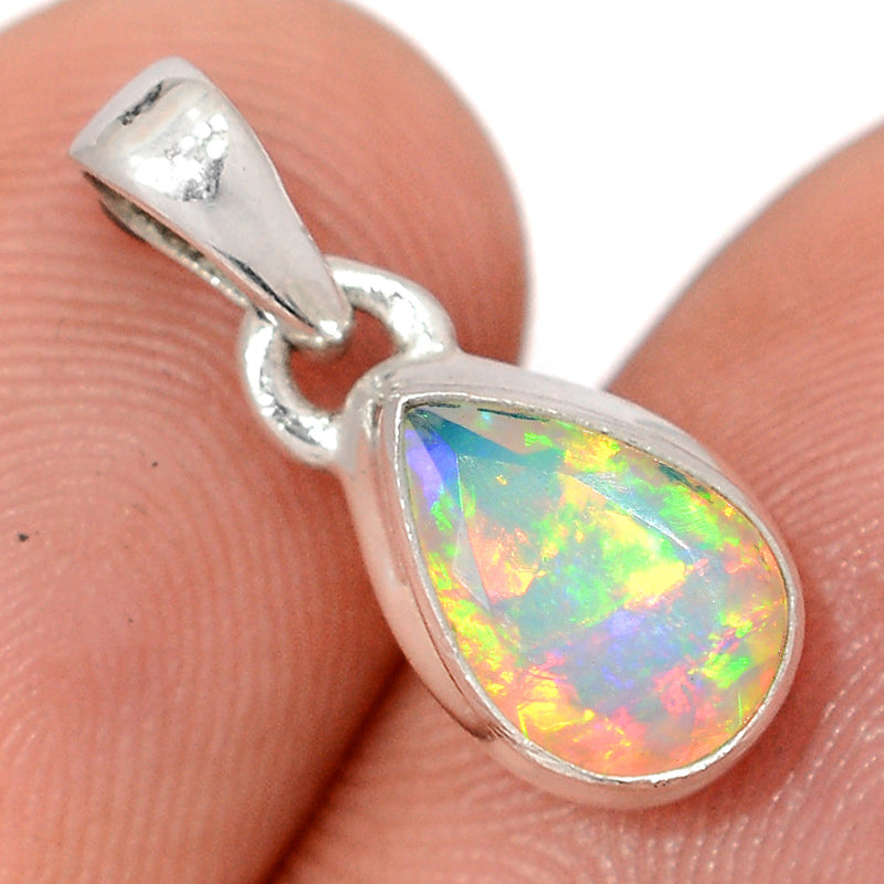 0.7" Ethiopian Opal Faceted Pendants - EOFP2351