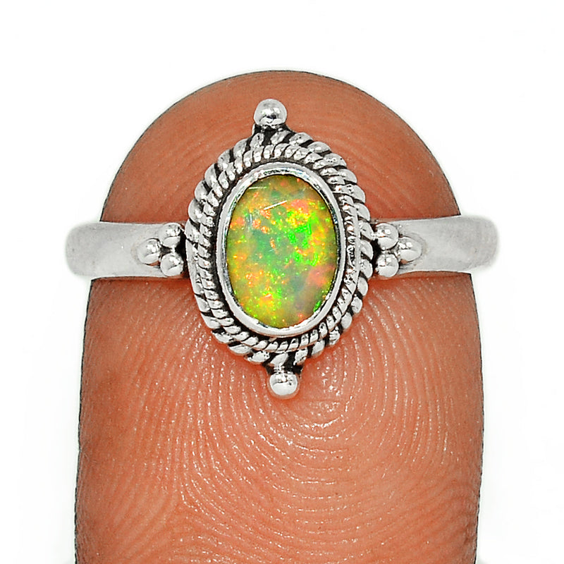 Small Filigree - Ethiopian Opal Faceted Ring - EOFR2066