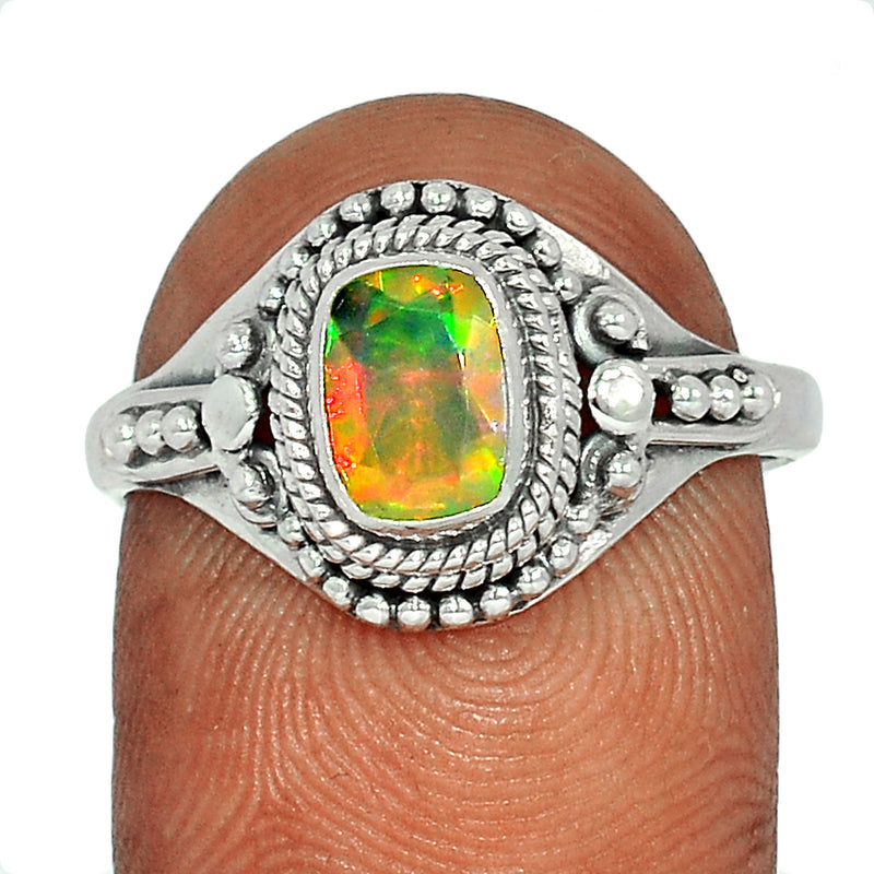 Small Filigree - Ethiopian Opal Faceted Ring - EOFR2074