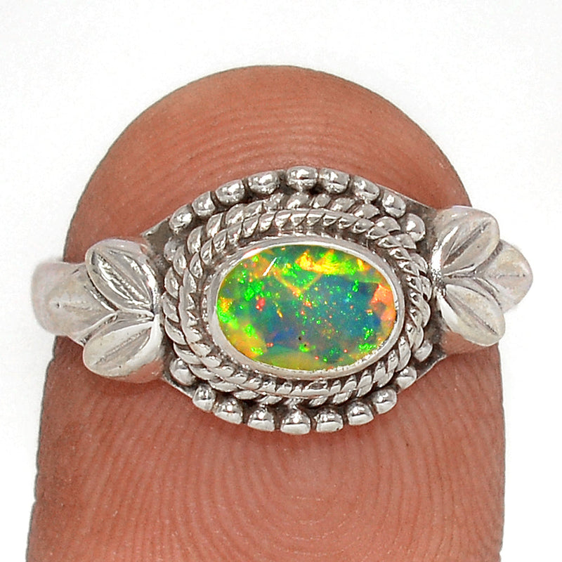 Small Filigree - Ethiopian Opal Faceted Ring - EOFR2108