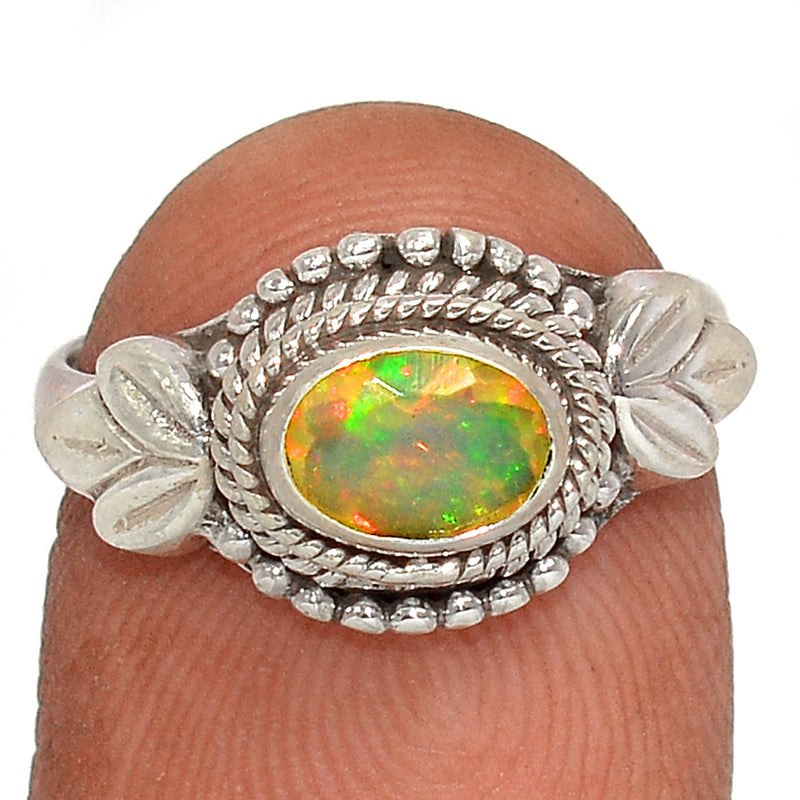 Small Filigree - Ethiopian Opal Faceted Ring - EOFR2110
