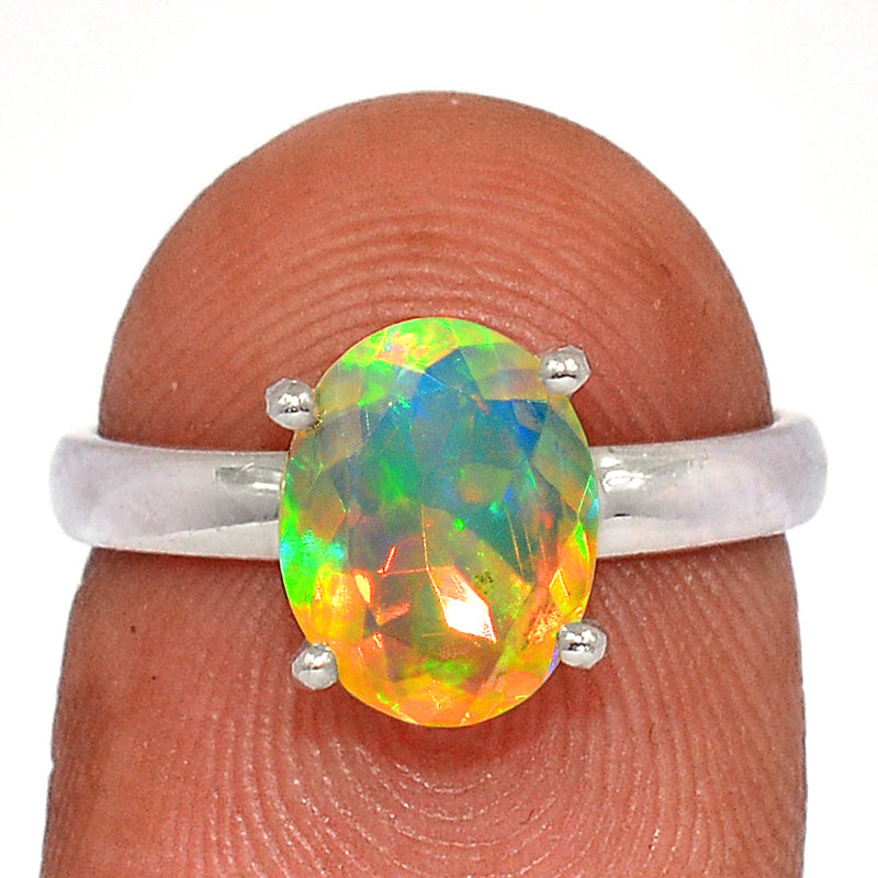 Claw - Ethiopian Opal Faceted Ring - EOFR2132