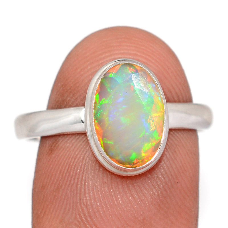Ethiopian Opal Faceted Ring - EOFR25