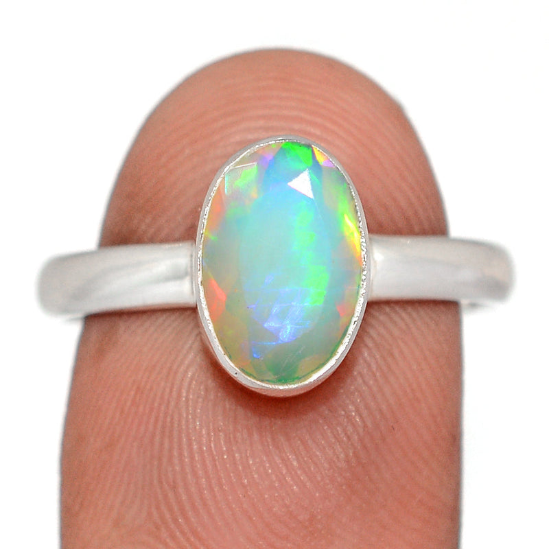 Ethiopian Opal Faceted Ring - EOFR35