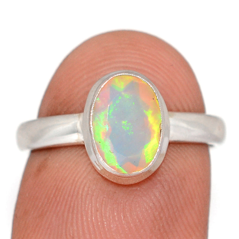 Ethiopian Opal Faceted Ring - EOFR8