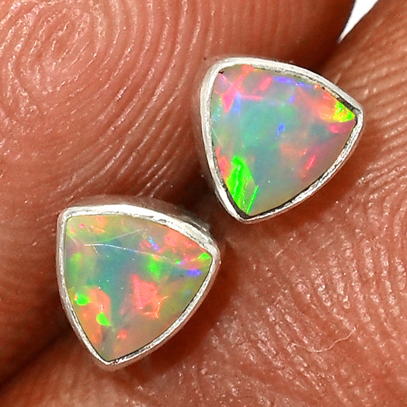 Ethiopian Opal Faceted Studs - EOFS148