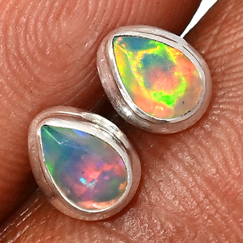 Ethiopian Opal Faceted Studs - EOFS159