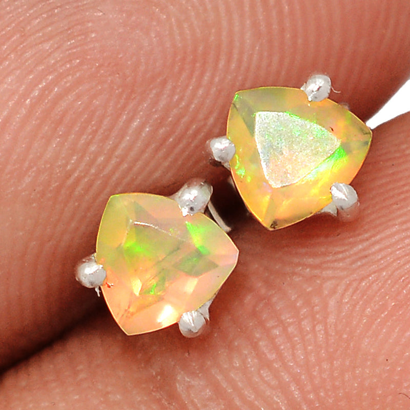 Claw - Ethiopian Opal Faceted Studs - EOFS172