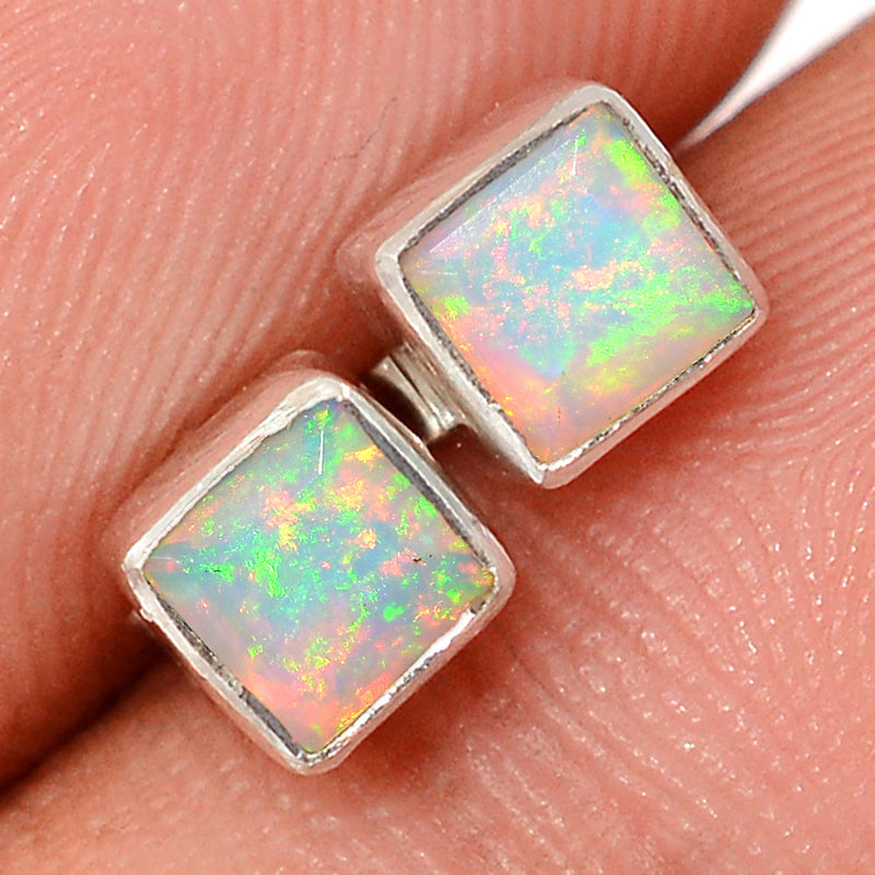 Ethiopian Opal Faceted Studs - EOFS173