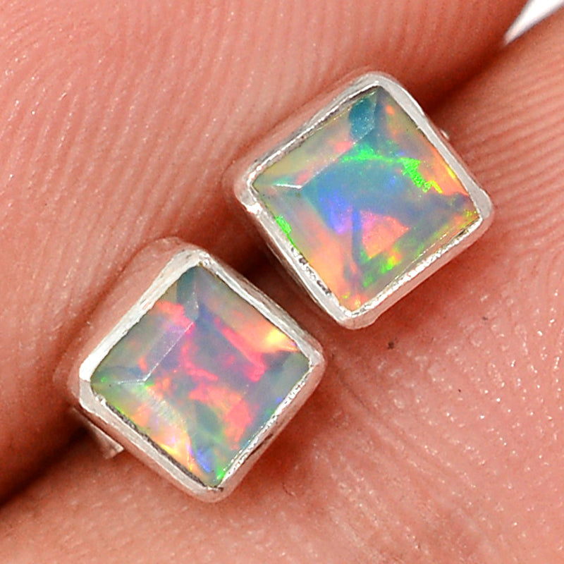 Ethiopian Opal Faceted Studs - EOFS176