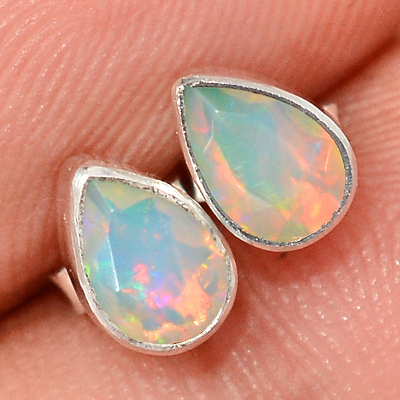 Ethiopian Opal Faceted Studs - EOFS177