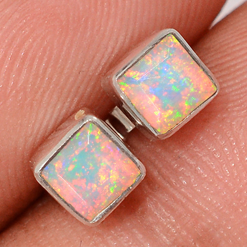 Ethiopian Opal Faceted Studs - EOFS178