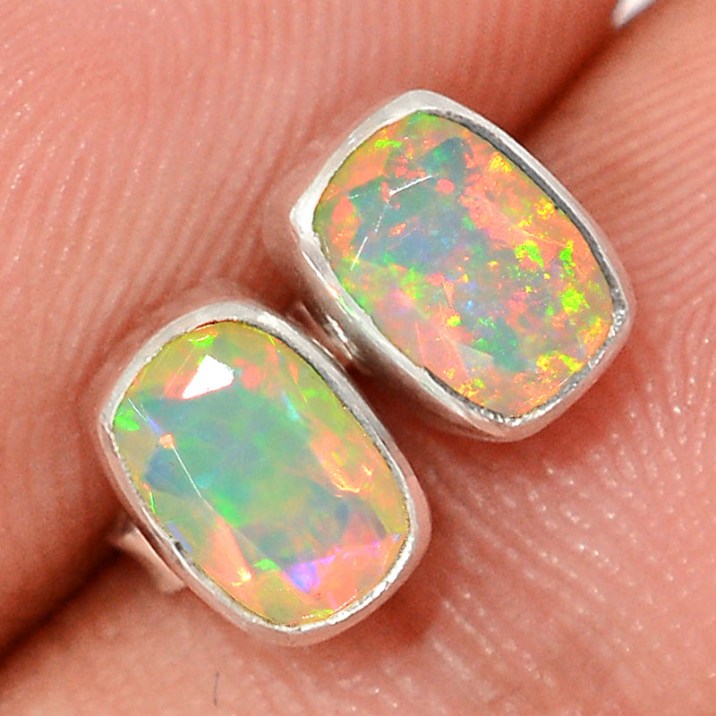 Ethiopian Opal Faceted Studs - EOFS179