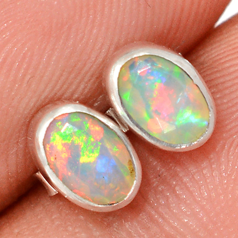 Ethiopian Opal Faceted Studs - EOFS180