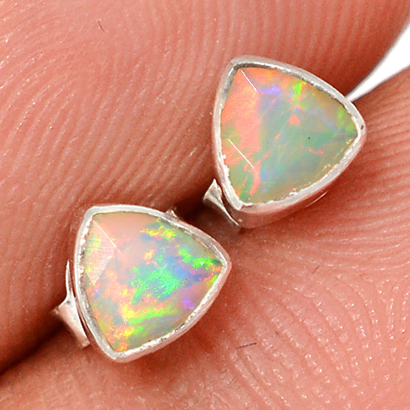 Ethiopian Opal Faceted Studs - EOFS182