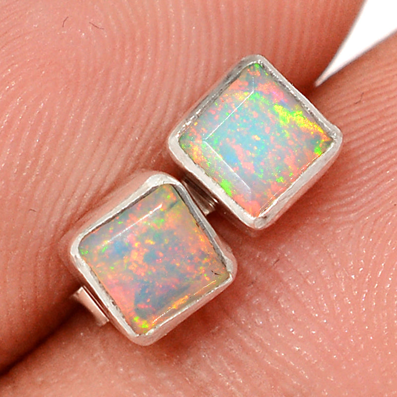 Ethiopian Opal Faceted Studs - EOFS185