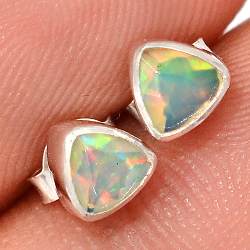Ethiopian Opal Faceted Studs - EOFS187