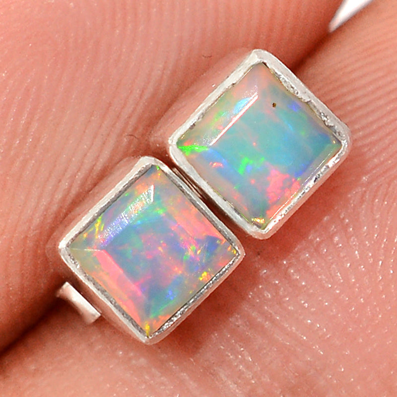 Ethiopian Opal Faceted Studs - EOFS191