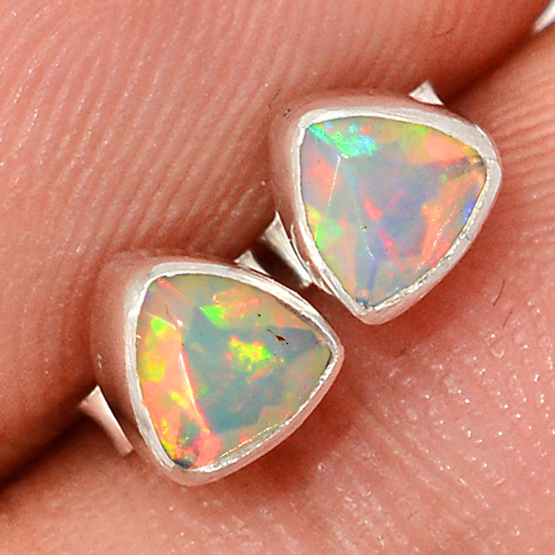 Ethiopian Opal Faceted Studs - EOFS192