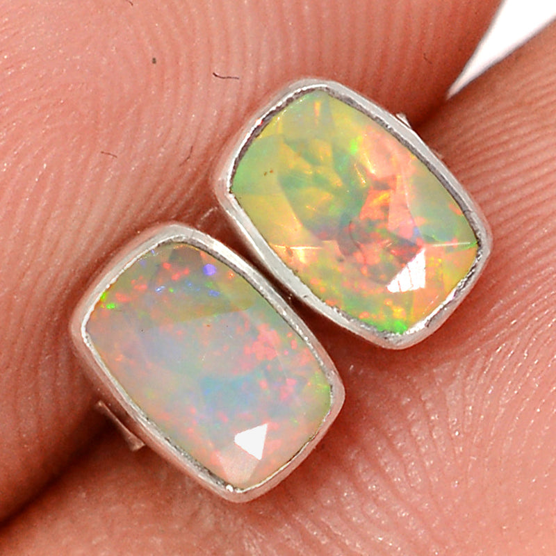 Ethiopian Opal Faceted Studs - EOFS195