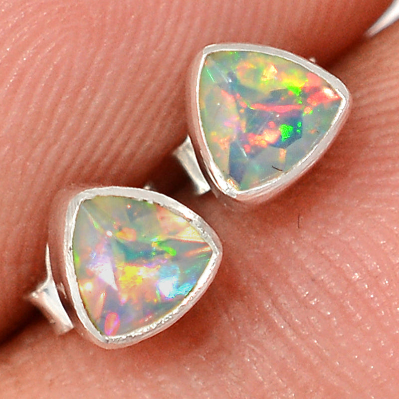 Ethiopian Opal Faceted Studs - EOFS199