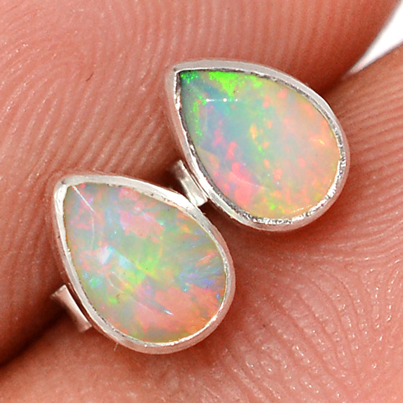 Ethiopian Opal Faceted Studs - EOFS204