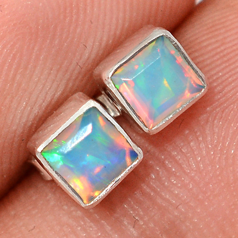 Ethiopian Opal Faceted Studs - EOFS206