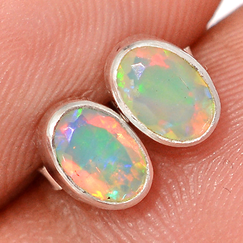 Ethiopian Opal Faceted Studs - EOFS214