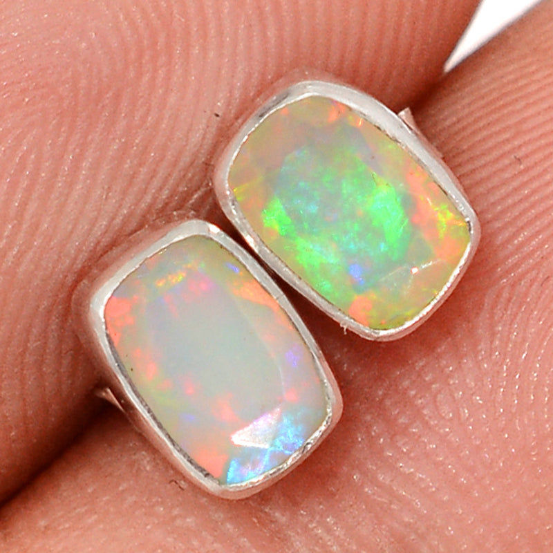 Ethiopian Opal Faceted Studs - EOFS218