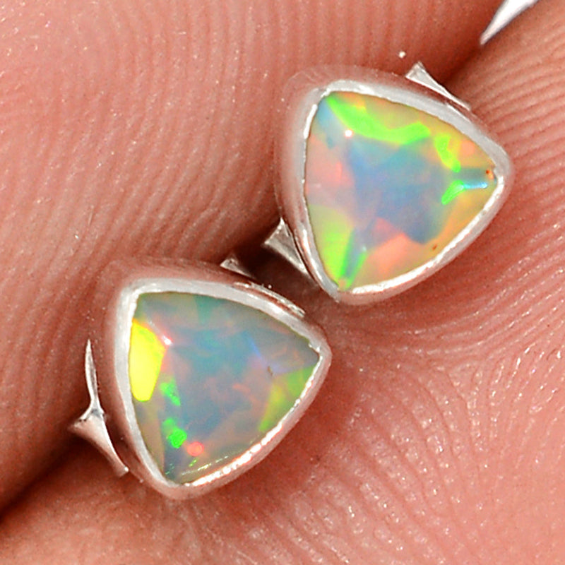 Ethiopian Opal Faceted Studs - EOFS219