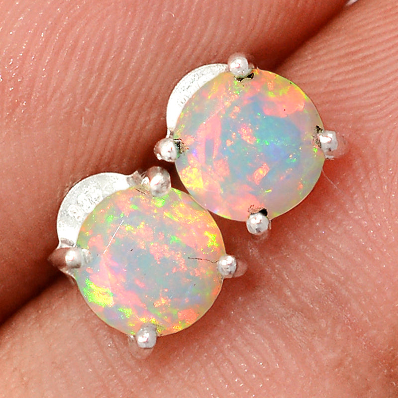 Claw - Ethiopian Opal Faceted Studs - EOFS222