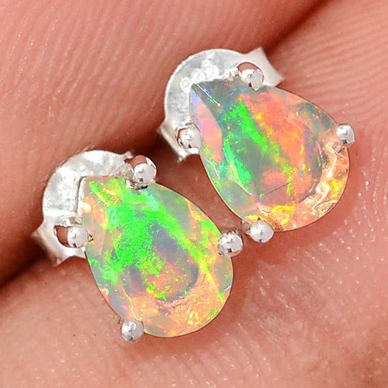 Claw - Ethiopian Opal Faceted Studs - EOFS228