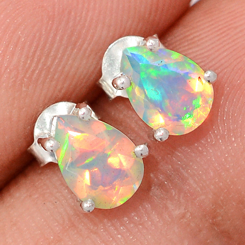 Claw - Ethiopian Opal Faceted Studs - EOFS231