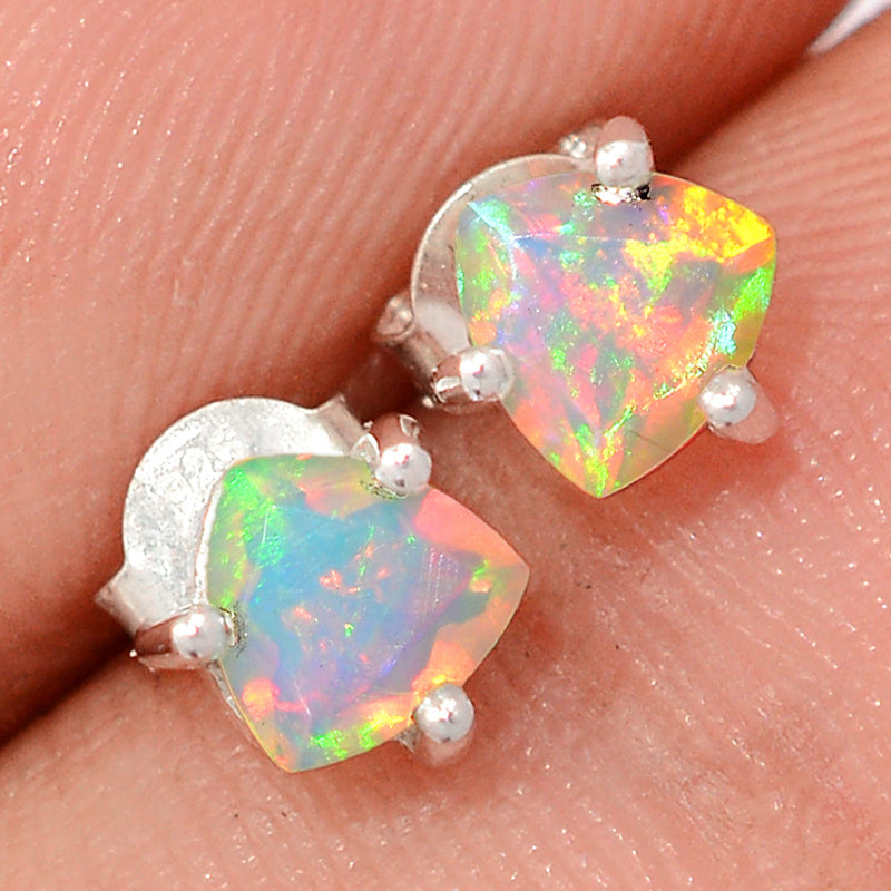 Claw - Ethiopian Opal Faceted Studs - EOFS232