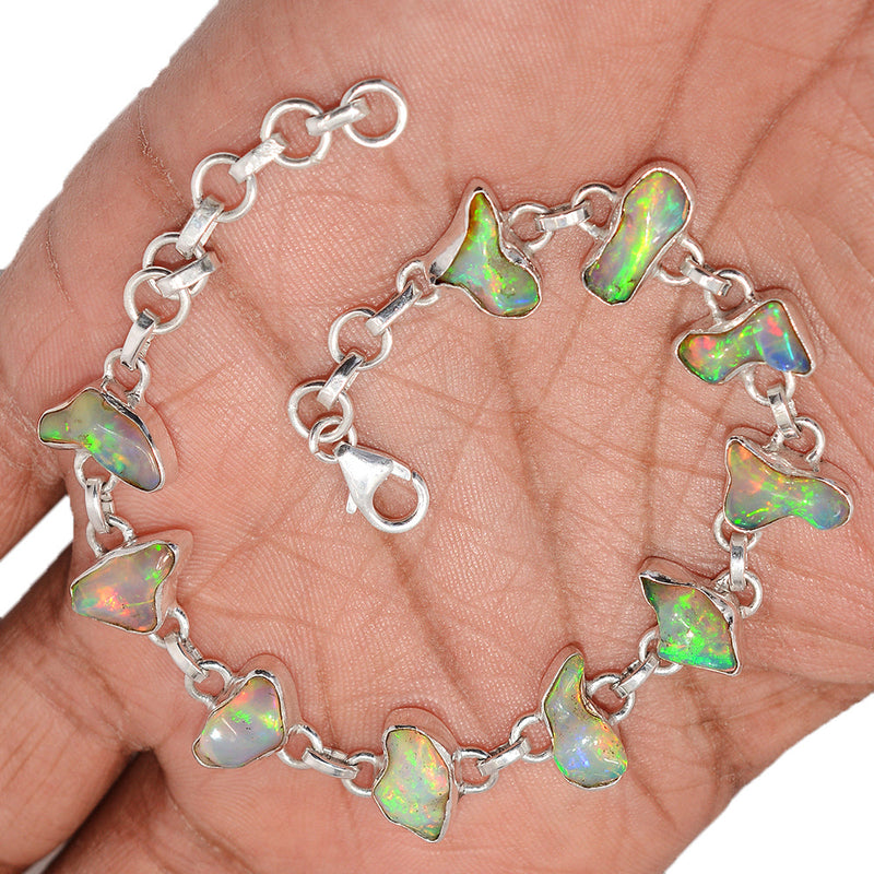 8.7" Ethiopian Opal Polish Rough Bracelets - EPRB107
