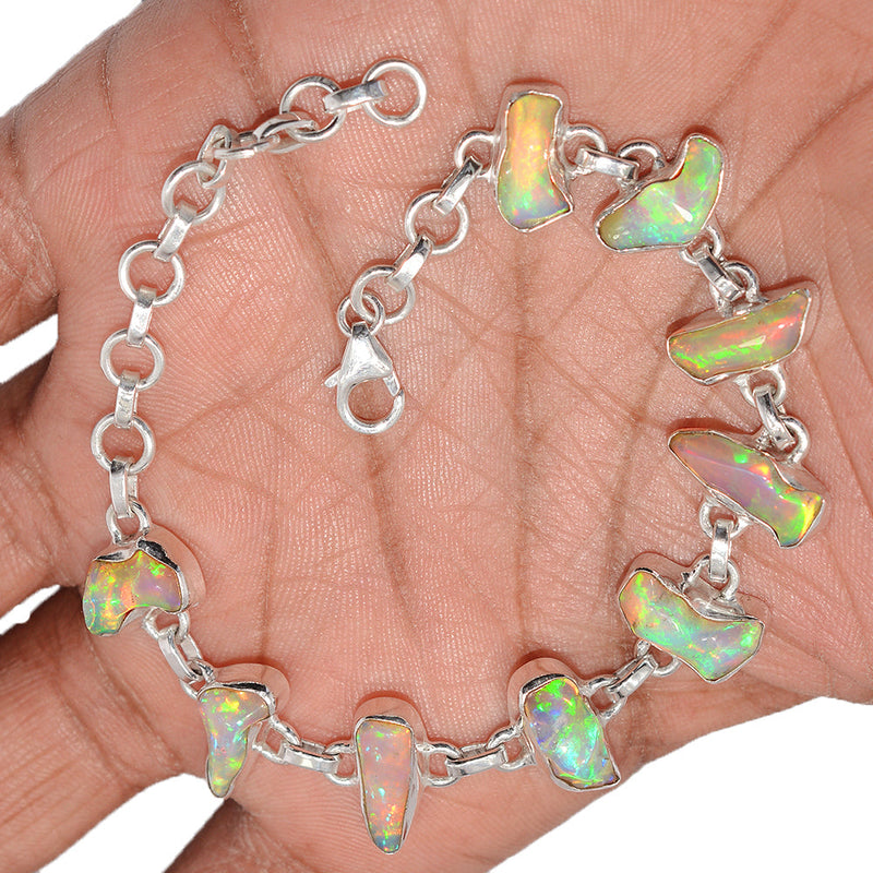 8.7" Ethiopian Opal Polish Rough Bracelets - EPRB110