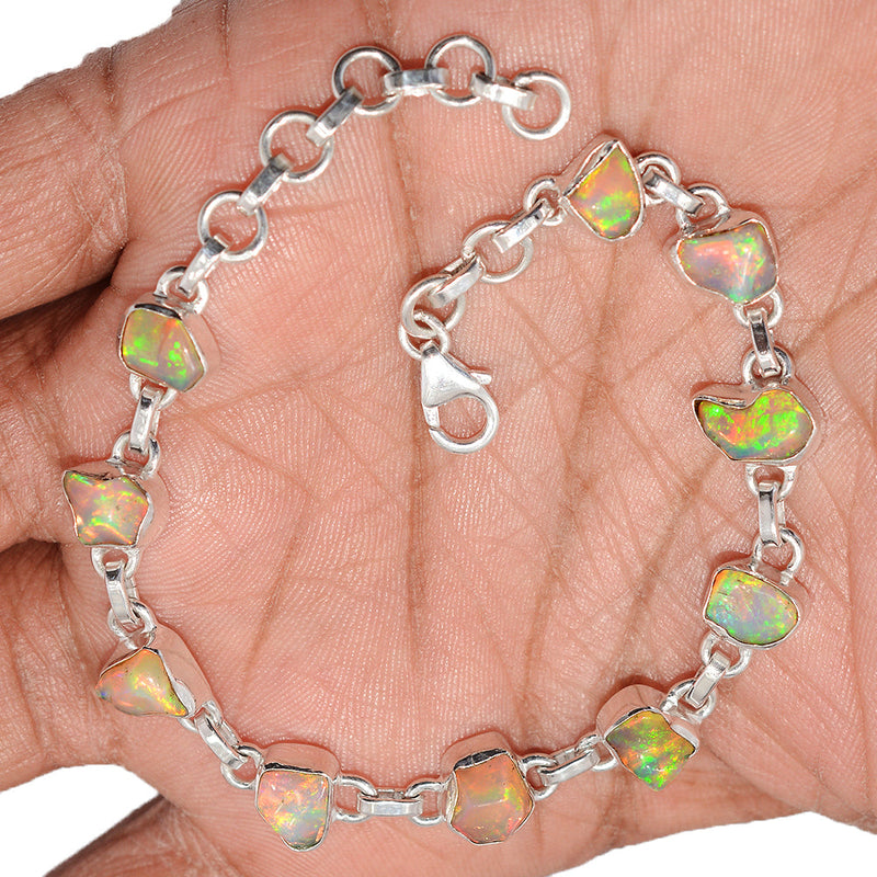 8.7" Ethiopian Opal Polish Rough Bracelets - EPRB111