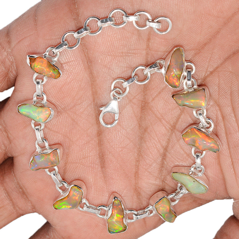8.6" Ethiopian Opal Polish Rough Bracelets - EPRB112