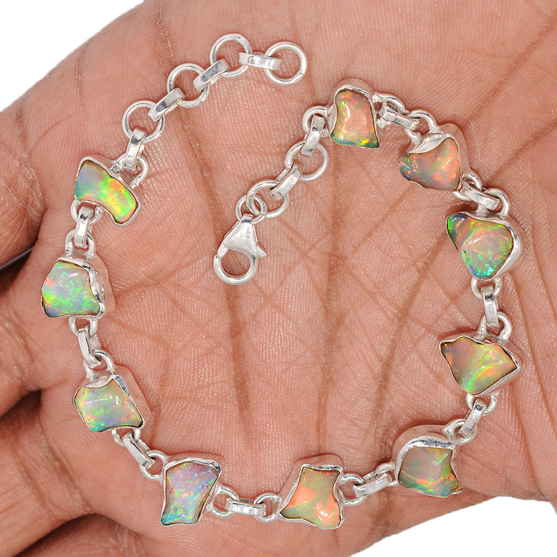 9" Ethiopian Opal Polish Rough Bracelets - EPRB116