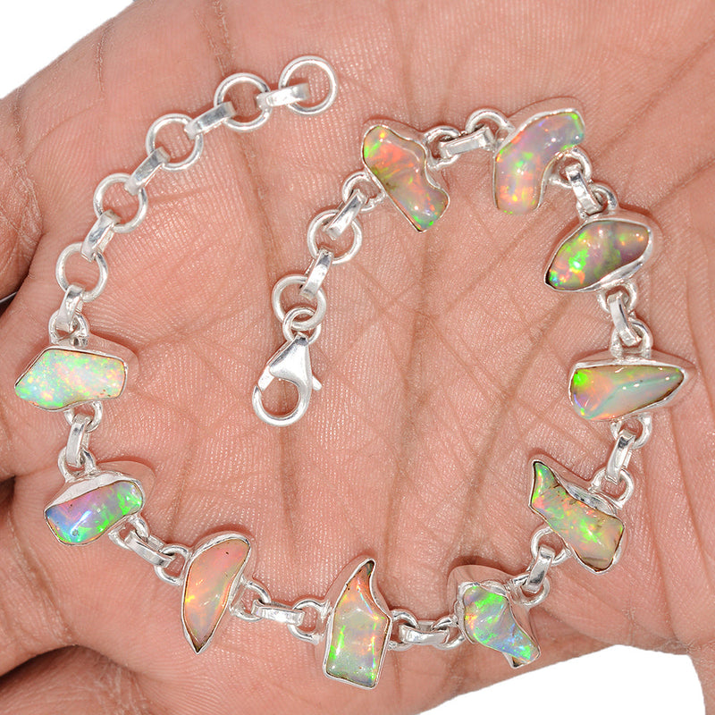 8.8" Ethiopian Opal Polish Rough Bracelets - EPRB117