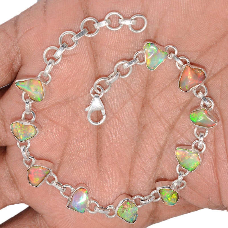 8.7" Ethiopian Opal Polish Rough Bracelets - EPRB119