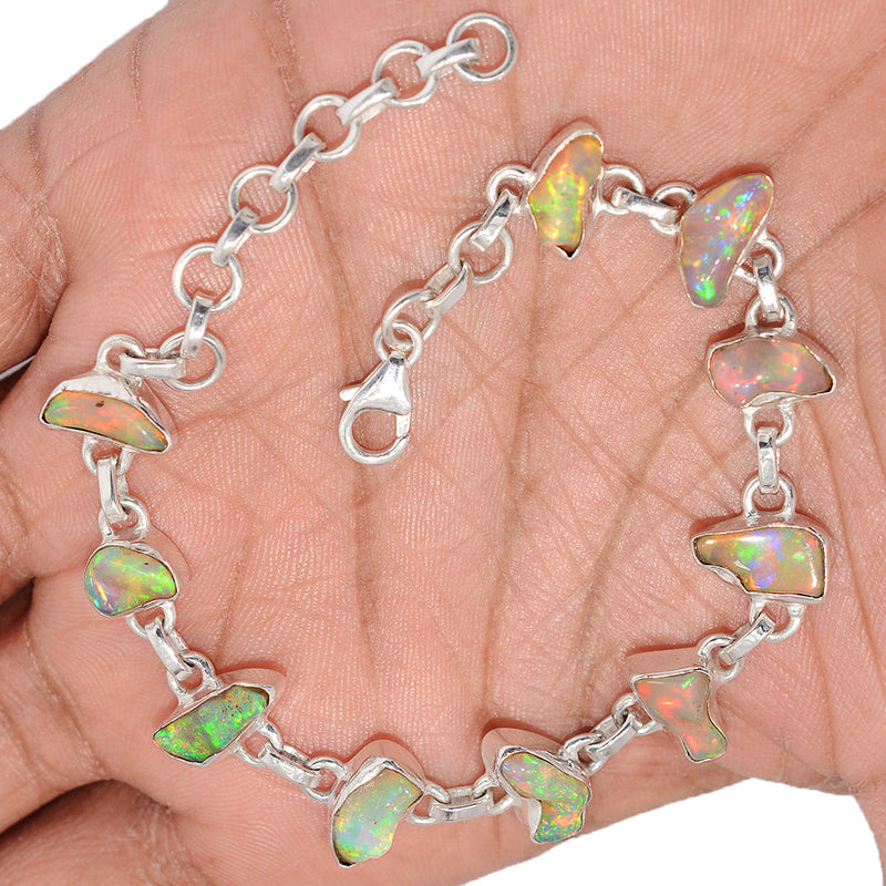 9" Ethiopian Opal Polish Rough Bracelets - EPRB120