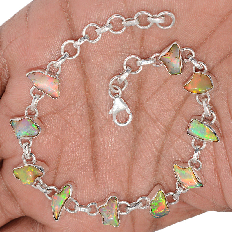 8.7" Ethiopian Opal Polish Rough Bracelets - EPRB122