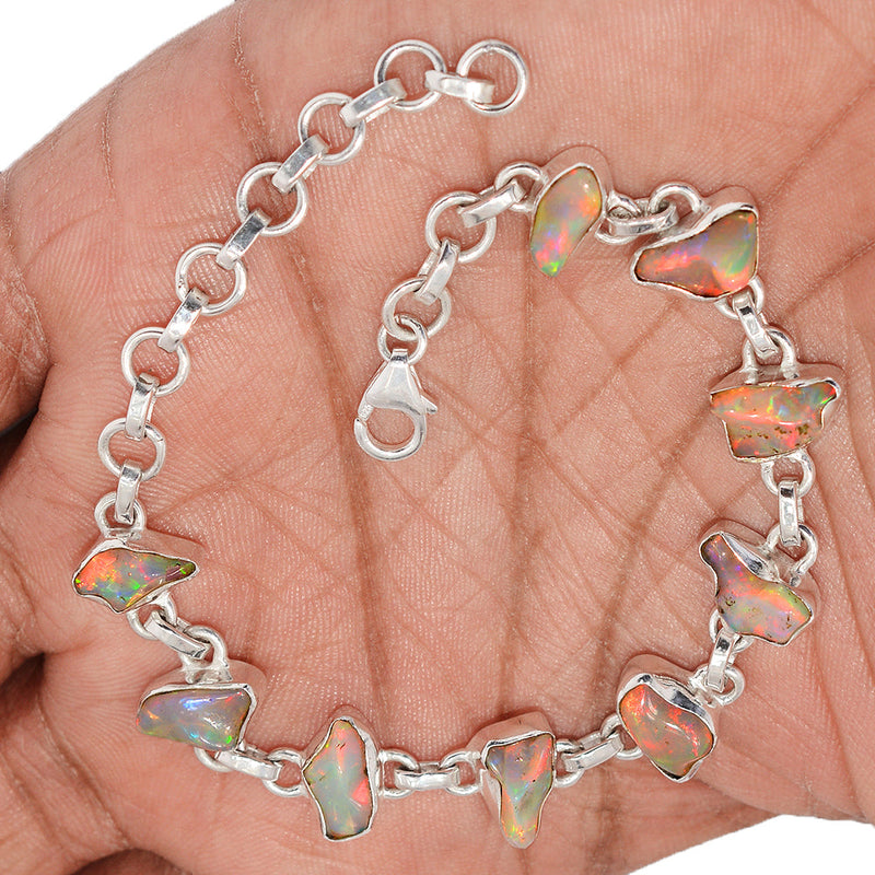 8.8" Ethiopian Opal Polish Rough Bracelets - EPRB124