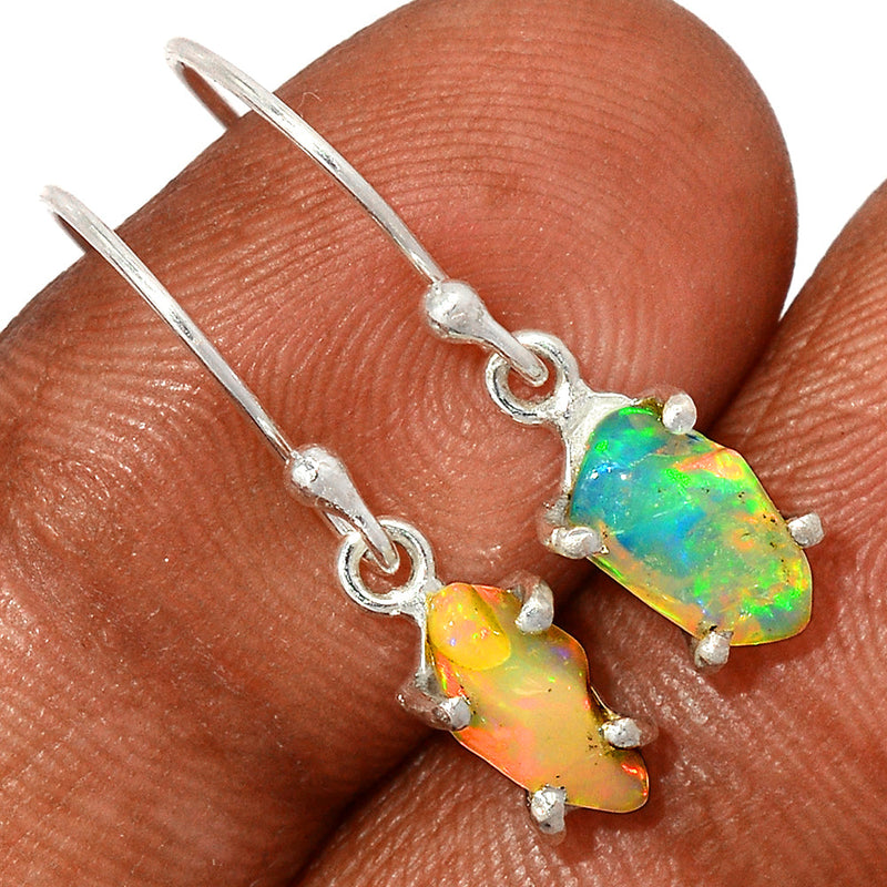 1.1" Claw - Ethiopian Opal Polish Rough Earrings - EPRE107