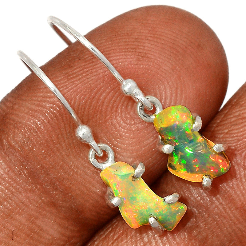 1" Claw - Ethiopian Opal Polish Rough Earrings - EPRE110