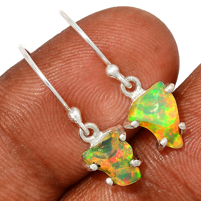 1" Claw - Ethiopian Opal Polish Rough Earrings - EPRE89